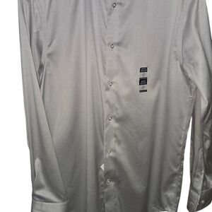 Calvin Klein Men's Elegant Gray Dress Shirt